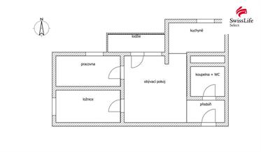 Pronájem bytu 3+1 57 m2 Žlutá, Chrášťany