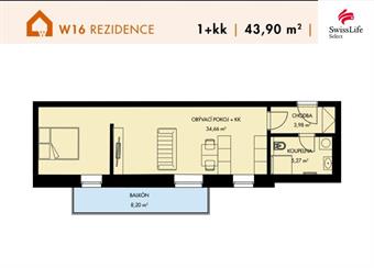 Pronájem bytu 1+kk 44 m2 Wolkerova, Třešť
