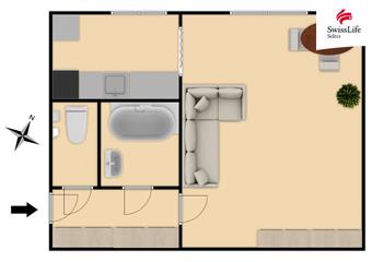 Pronájem bytu 1+1 38 m2 Na Petřinách, Praha