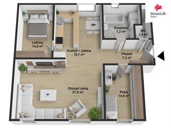 Prodej bytu 3+kk 93 m2 Jaroslava Šípka, Stochov