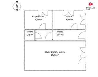 Pronájem bytu 2+kk 60 m2, Češov