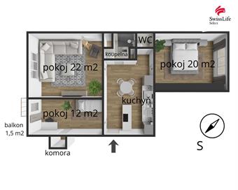 Prodej bytu 3+1 76 m2 Bayerova, Brno