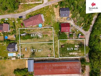 Prodej stavebního pozemku 2543 m2, Kly