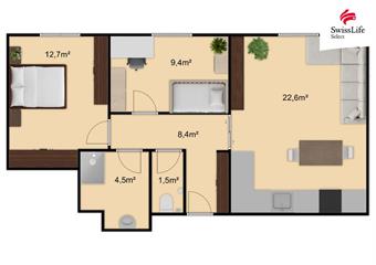 Prodej bytu 3+kk 60 m2 Horní, Praha