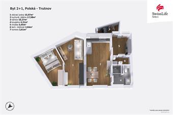 Prodej bytu 2+1 57 m2 Polská, Trutnov