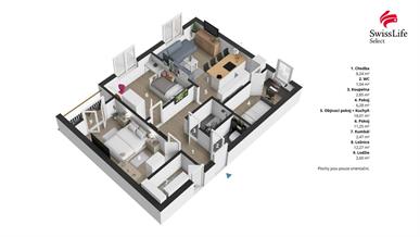Prodej bytu 3+1 63 m2 Valentova, Praha