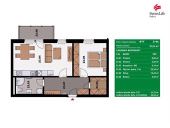 Pronájem bytu 2+kk 54 m2 Mlýnská, Rychnov u Jablonce nad Nisou