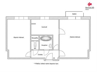 Prodej bytu 2+1 52 m2 Smetanova, Chotěboř