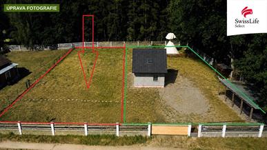 Prodej stavebního pozemku 1100 m2, Ústrašice