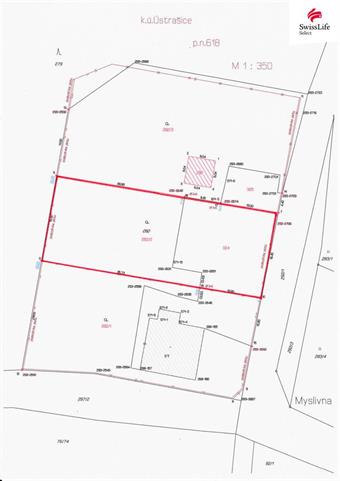 Prodej stavebního pozemku 977 m2, Ústrašice