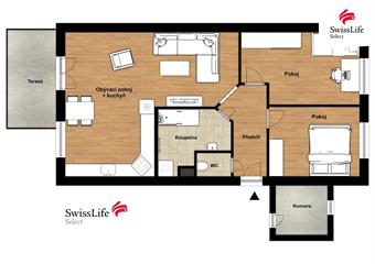 Pronájem bytu 3+kk 71 m2, Vejprnice
