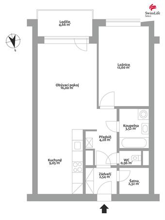 Prodej bytu 2+kk 51 m2 Bešůvka, Brno