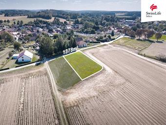 Prodej stavebního pozemku 1378 m2, Popelín