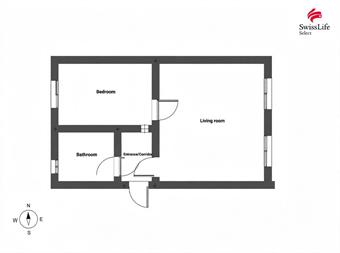 Pronájem bytu 2+kk 38 m2, Božičany