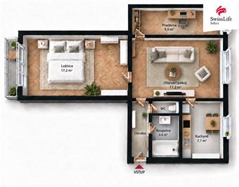 Prodej bytu 3+1 67 m2 Přímětická, Znojmo