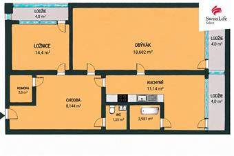 Prodej bytu 2+1 70 m2 Heyrovského, Plzeň