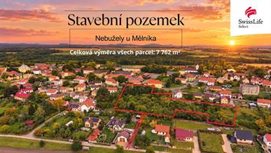 Prodej stavebního pozemku 7762 m2, Nebužely
